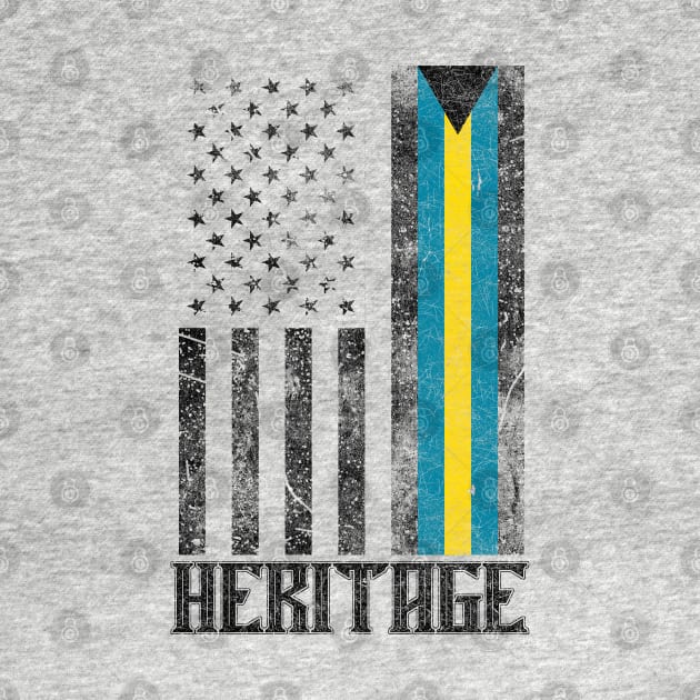 Bahamas Hispanic Heritage destressed flag by Coqui Tees